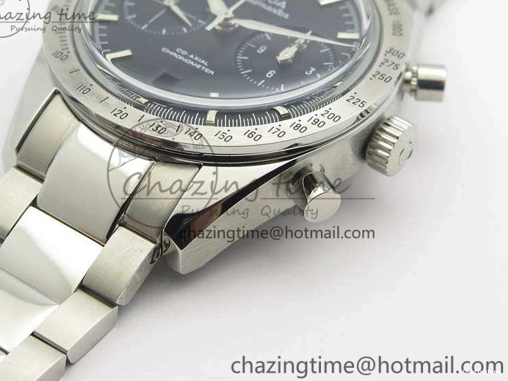 1230 Speedmaster ’57 Co-Axial OMF 1:1 Best Edition Black Dial White Markers On SS Bracelet A Durable 8146